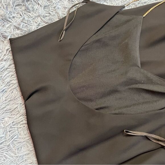 Vintage Dave & Johnny Black Slip Dress Size S - Picture 5 of 6